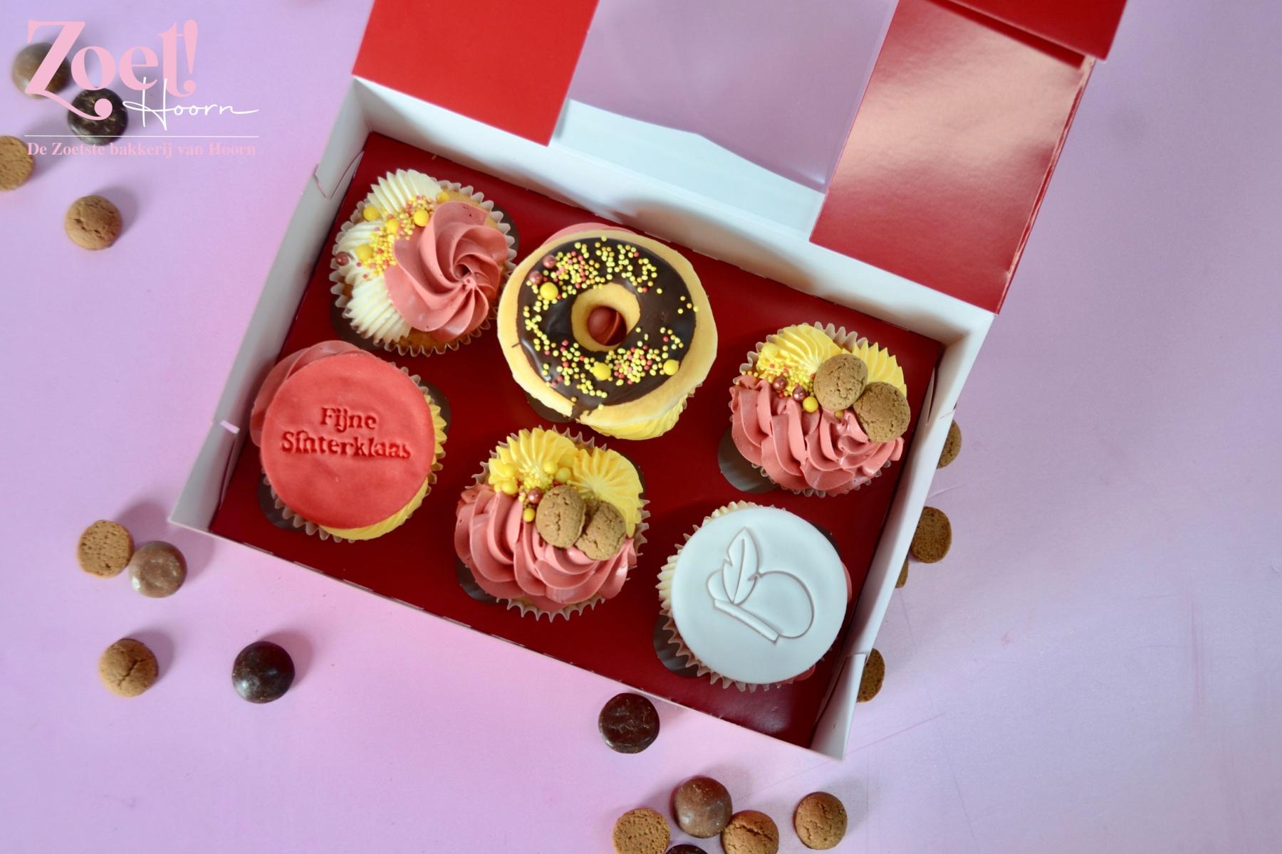 Sinterklaas cupcakes (6 stuks) om af te halen bij Zoet! Hoorn