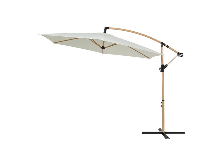 Zweefparasol van 3 meter incl. hoes (crème)