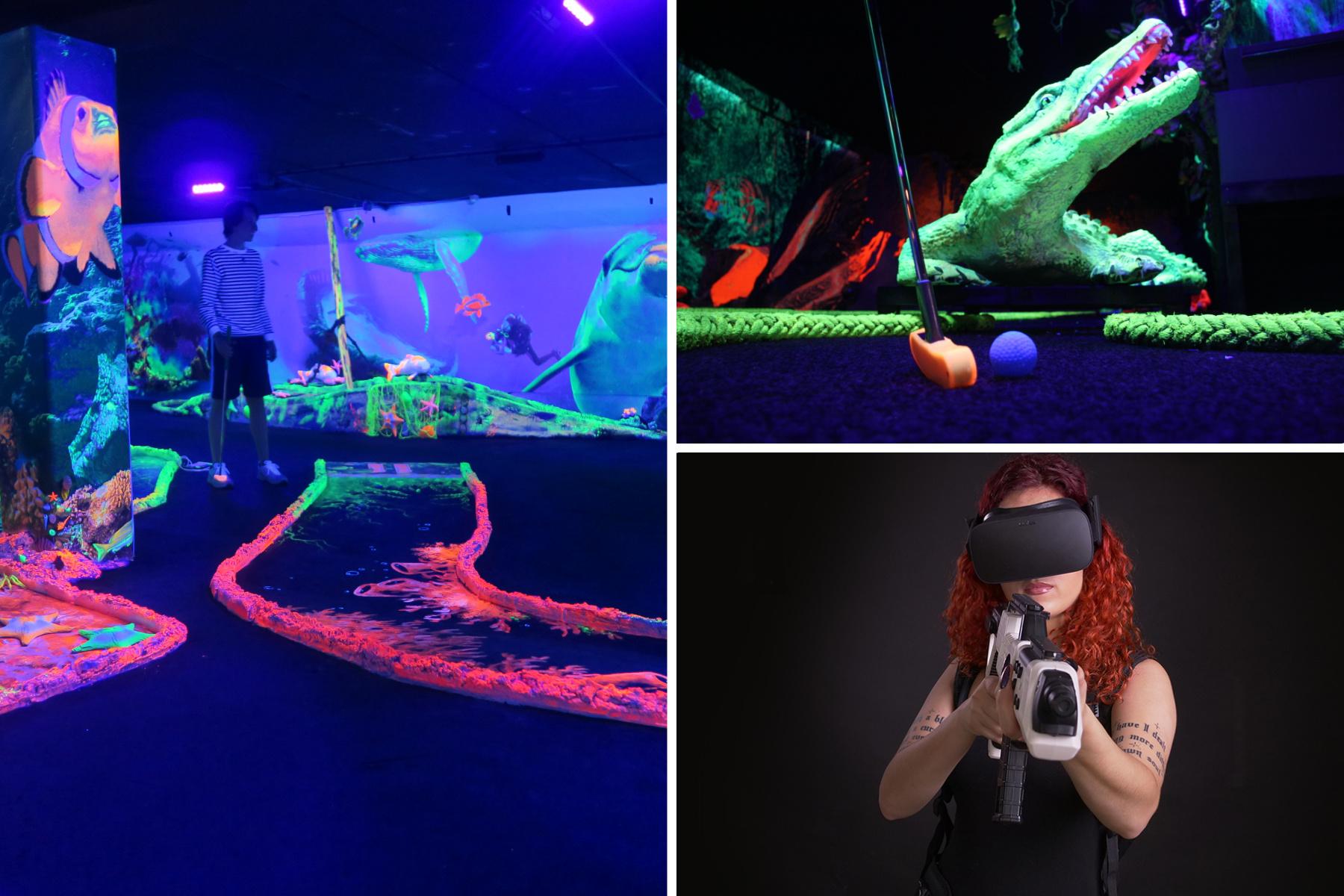 Glow Midgetgolf + VR-game bij Coronel