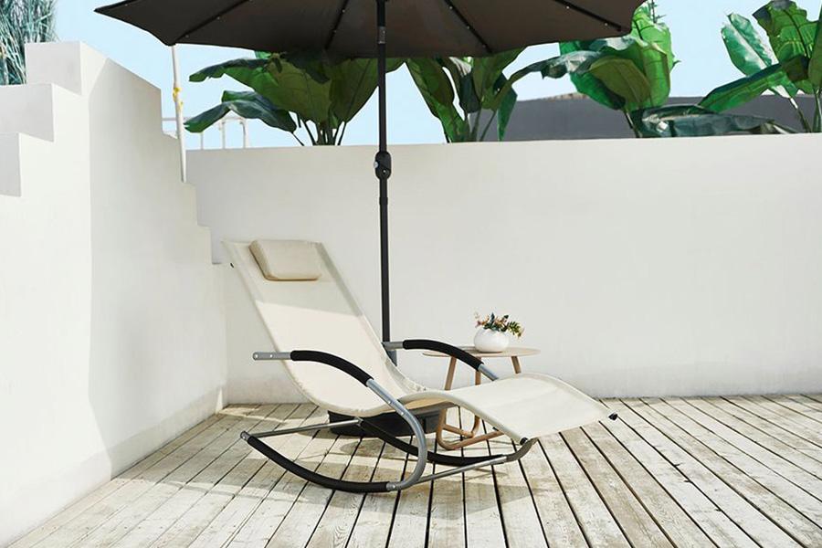 Schommel-ligstoel van Feel Furniture (beige of zwart)