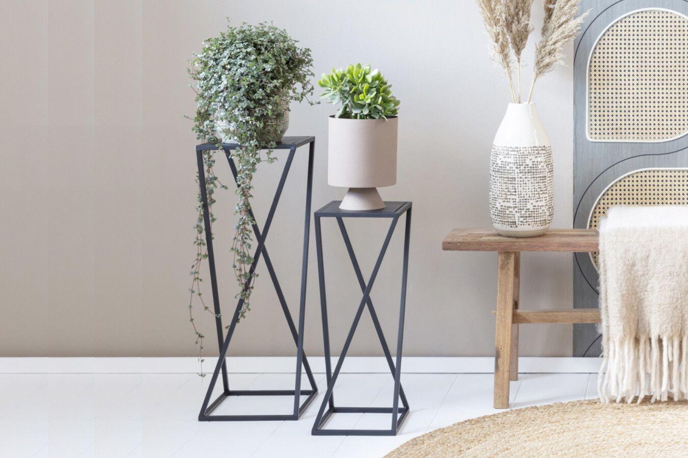 2 plantentafels van Lifa Living (kleur: zwart)