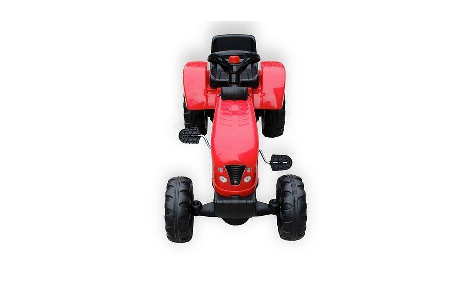 Rode tractor met aanhangwagen van Max Kids