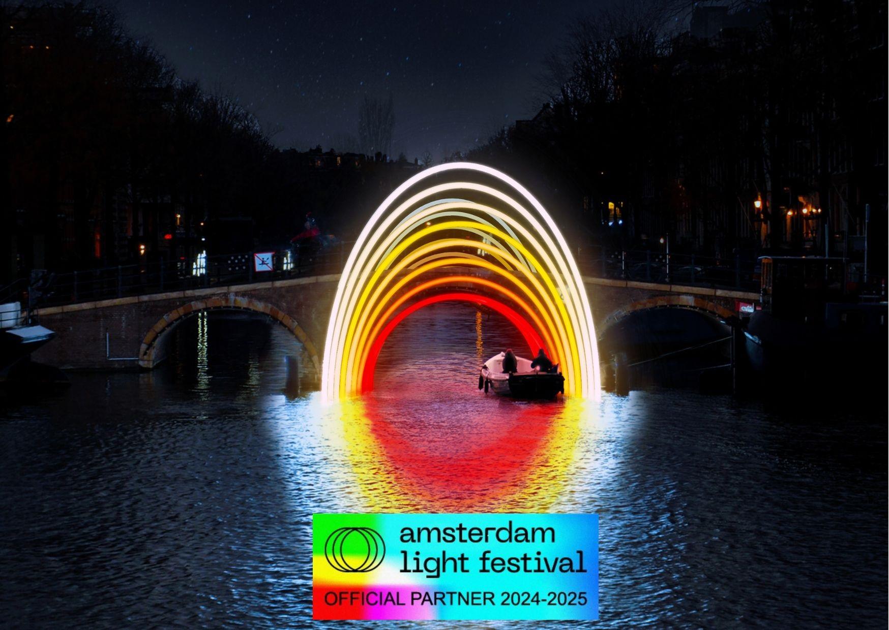 Rondvaart tijdens Amsterdam Light Festival (90 min)